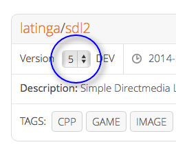Choosing version of SDL2